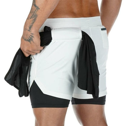 2020 Men's Running Shorts 2 In 1 Double Jogging Gyms Fitness Training