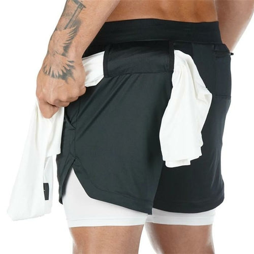 2020 Men's Running Shorts 2 In 1 Double Jogging Gyms Fitness Training