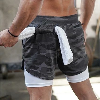 2020 Men's Running Shorts 2 In 1 Double Jogging Gyms Fitness Training