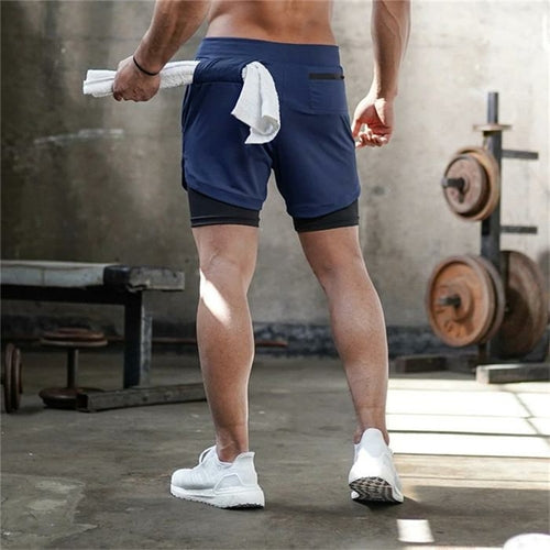 2020 Men's Running Shorts 2 In 1 Double Jogging Gyms Fitness Training